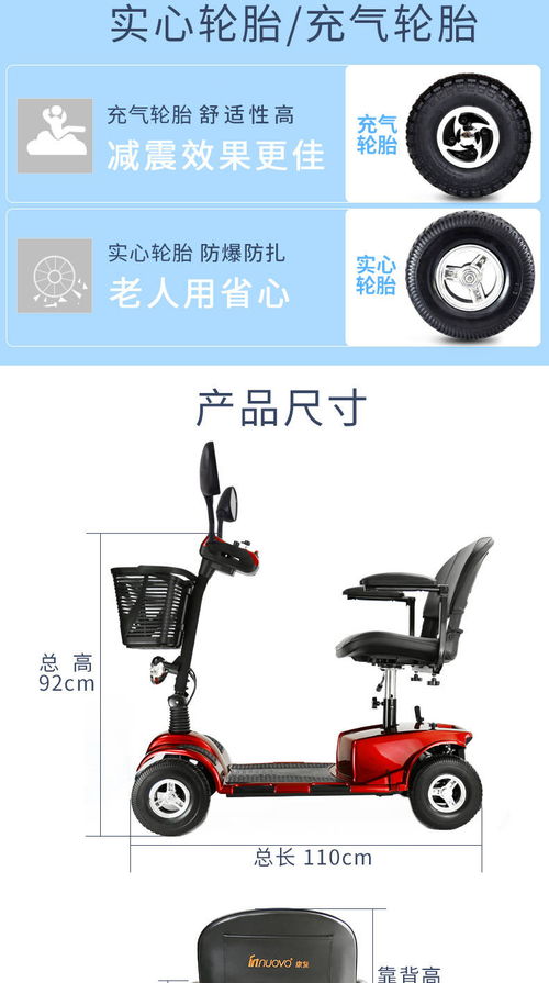 英洛華老年代步車老人四輪電動車殘疾人助力車電瓶折疊電動輪椅車