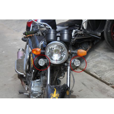 電動(dòng)車燈超亮外置大燈摩托車led燈泡電瓶射燈電單車燈12v 85v防水